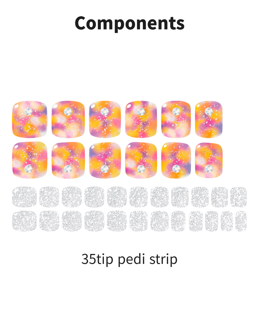Spring Boquet Swarovski Pedi - 스프링 부케 페디(스와로브스키 파츠)
