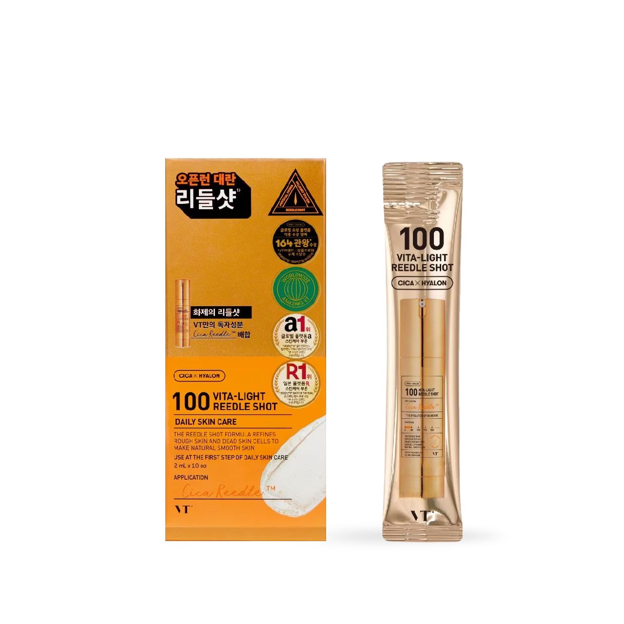[VT Cosmetics] 100 VITA-LIGHT Reedle shot 10ea