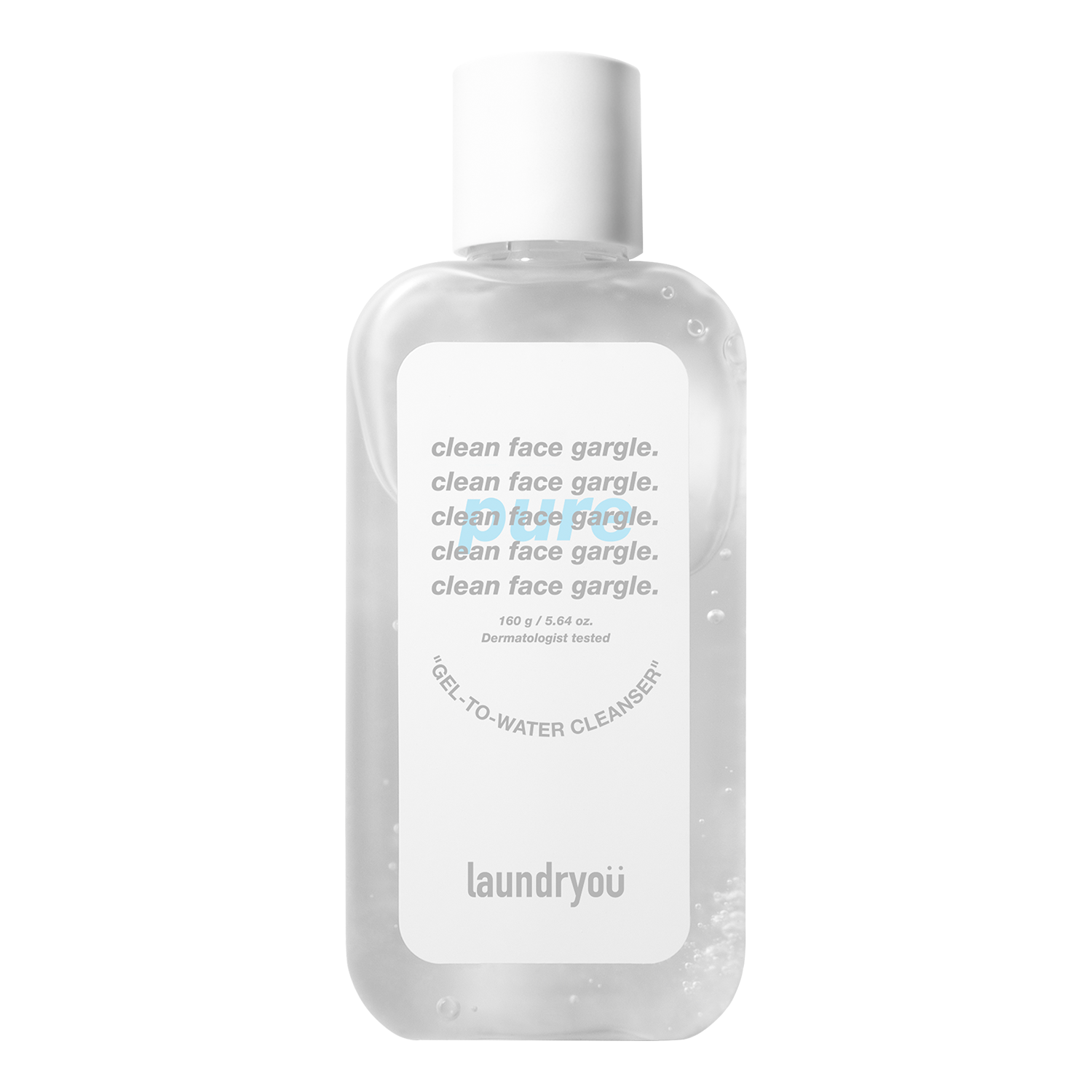 [Laundryou] Clean Face Gargle Gel-to-Foam Cleanser PURE 160g