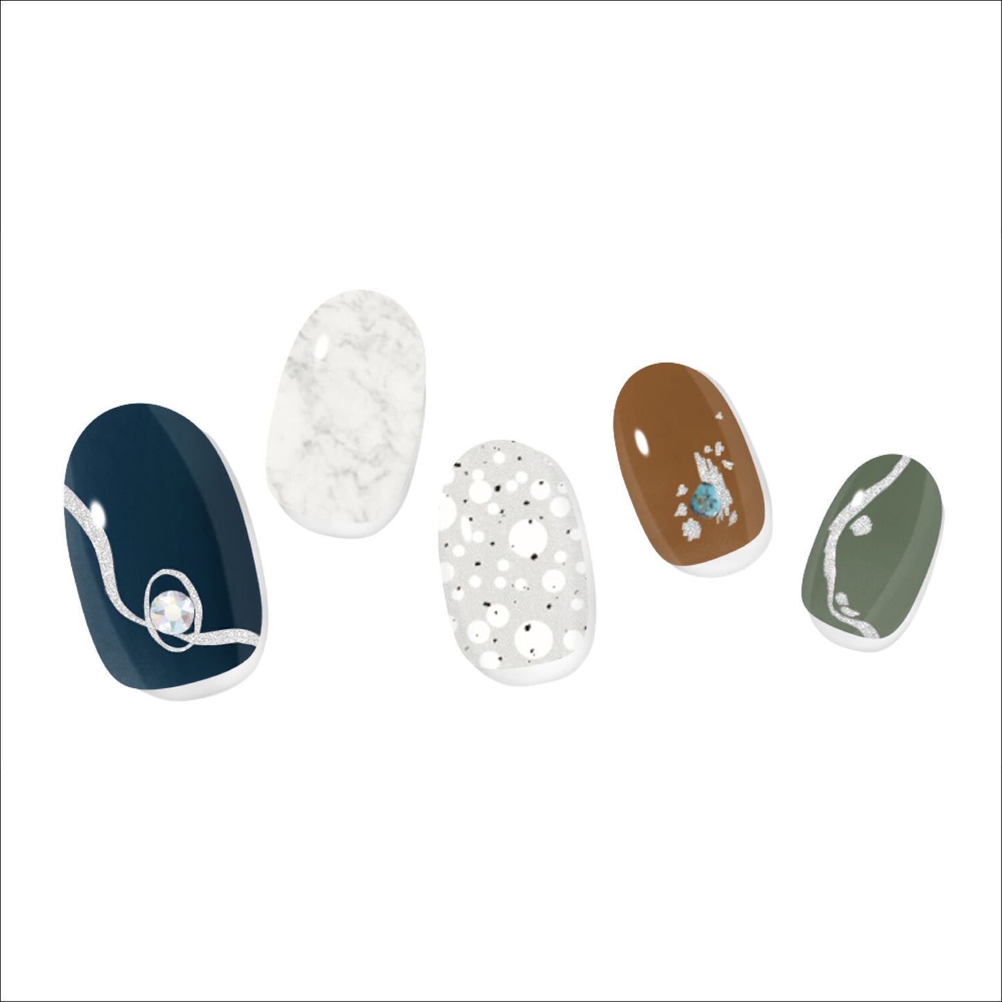 Aquarius Swarovski Nails - 아쿠아리우스 네일(스와로브스키 파츠)
