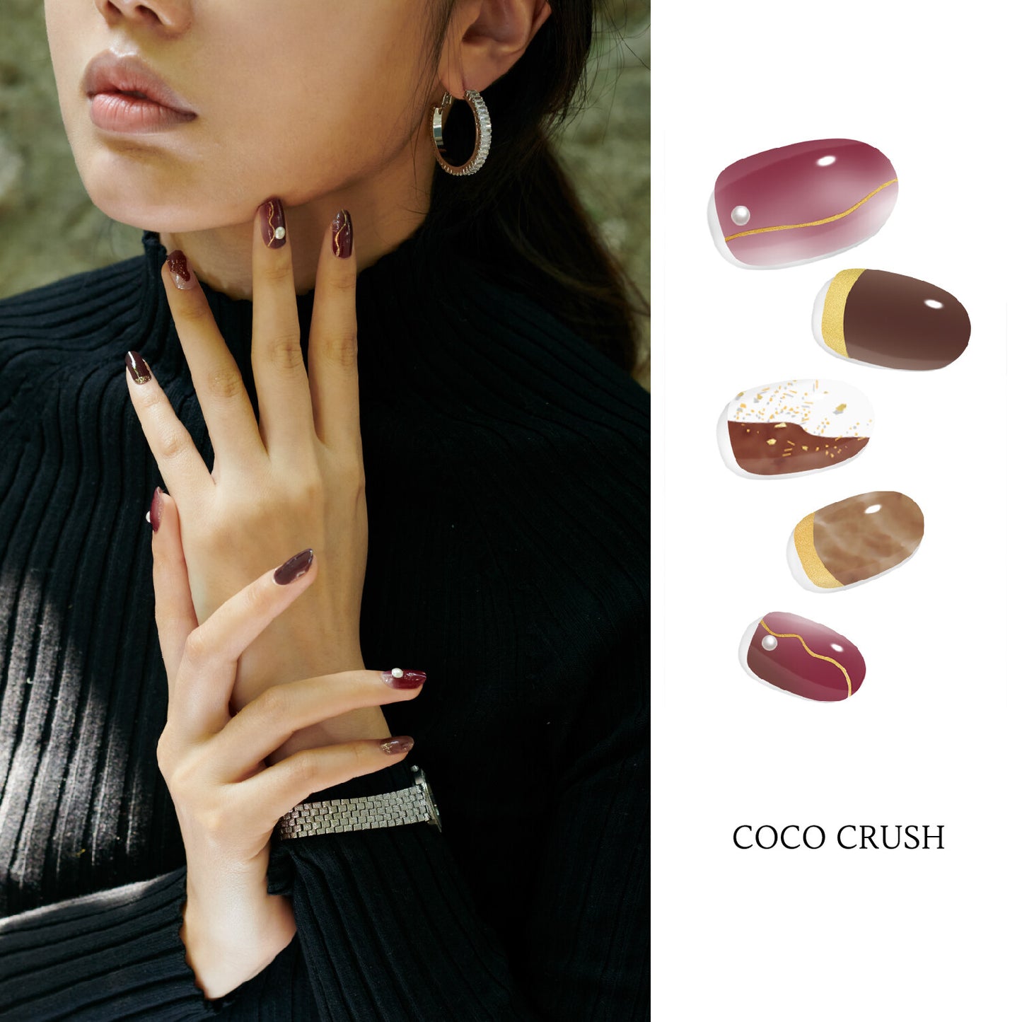 Coco crush Swarovski nails - 코코 크러쉬 네일(스와로브스키 진주)