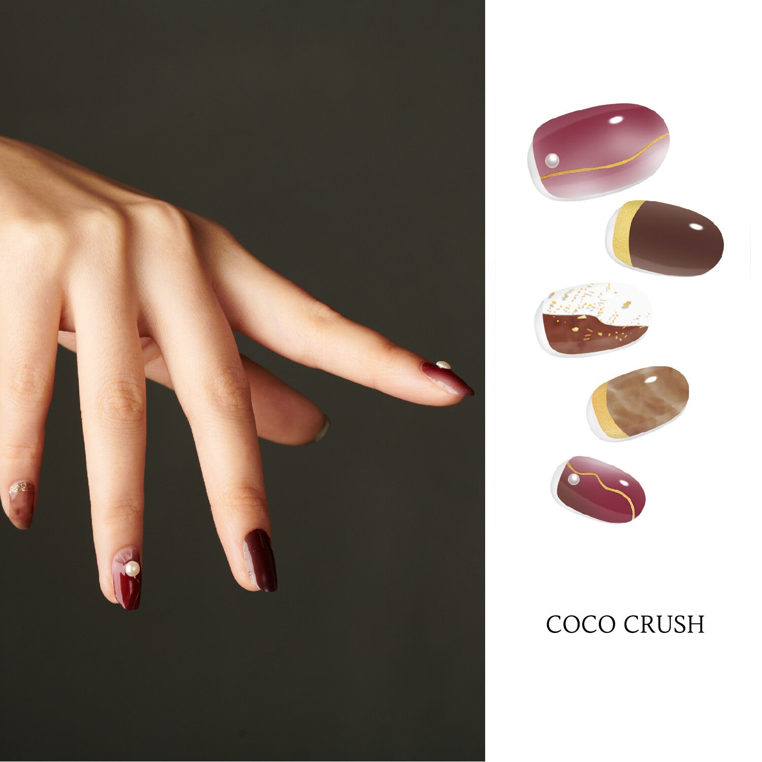Folaris Coco crush Swarovski nails - 코코 크러쉬 네일(스와로브스키 진주)
