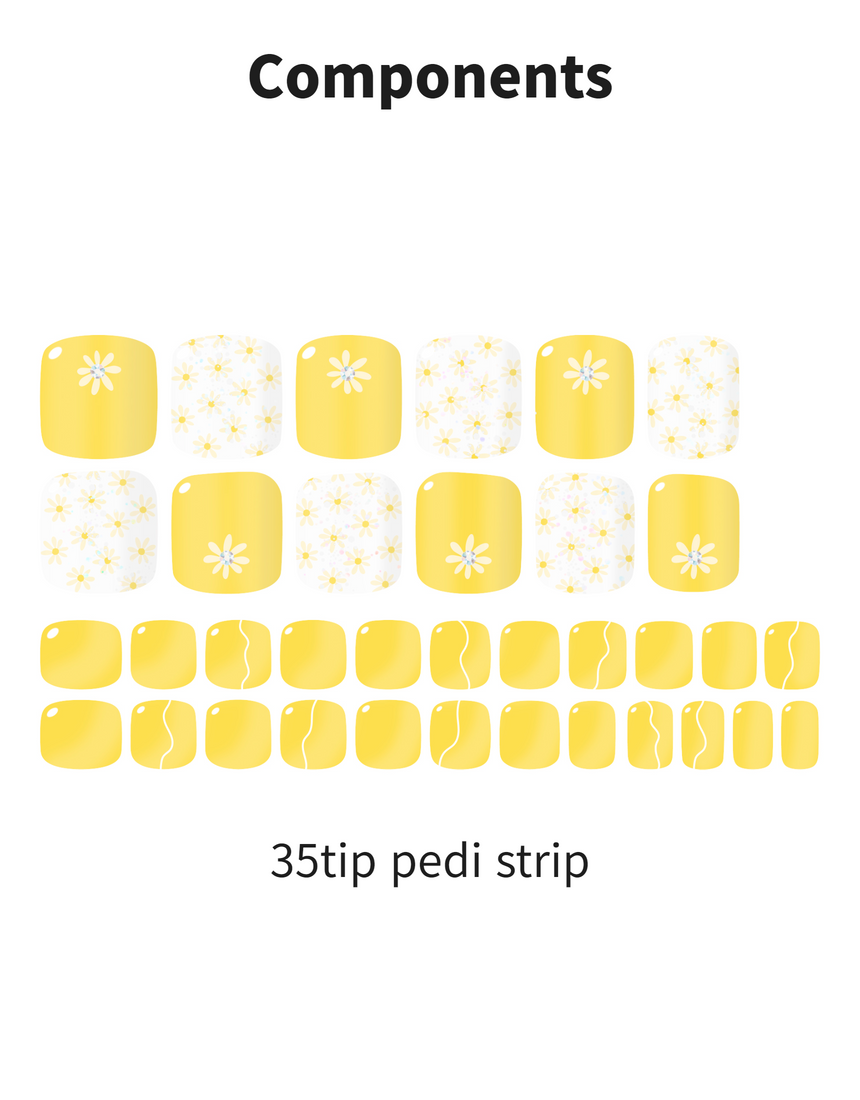 Bloom Daisy Swarovski Pedi - 블룸 데이지 페디(스와로브스키 파츠)