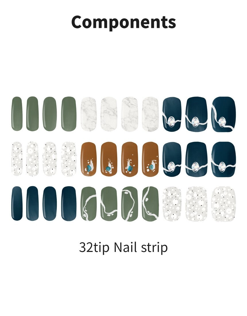 Aquarius Swarovski Nails - 아쿠아리우스 네일(스와로브스키 파츠)