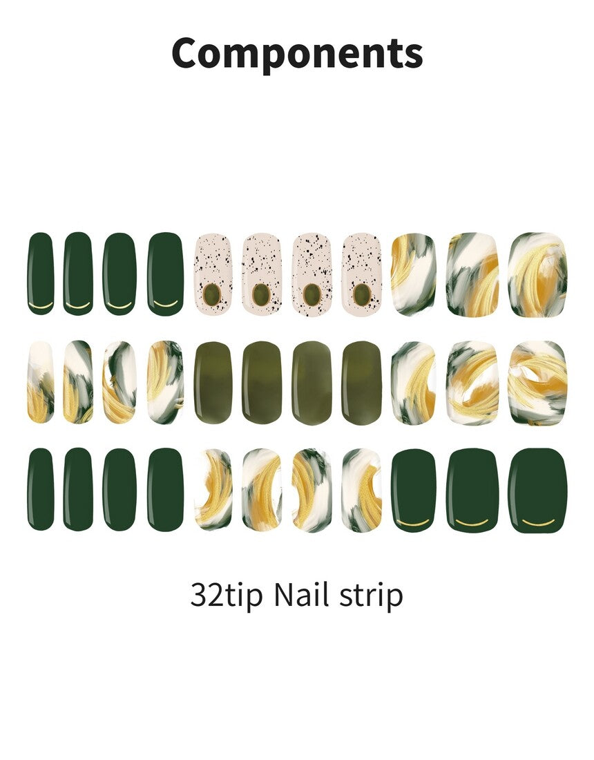 Deep Green Nails - 딥 그린 네일