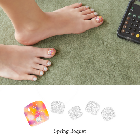 Folaris Spring Boquet Swarovski Pedi - 스프링 부케 페디(스와로브스키 파츠)