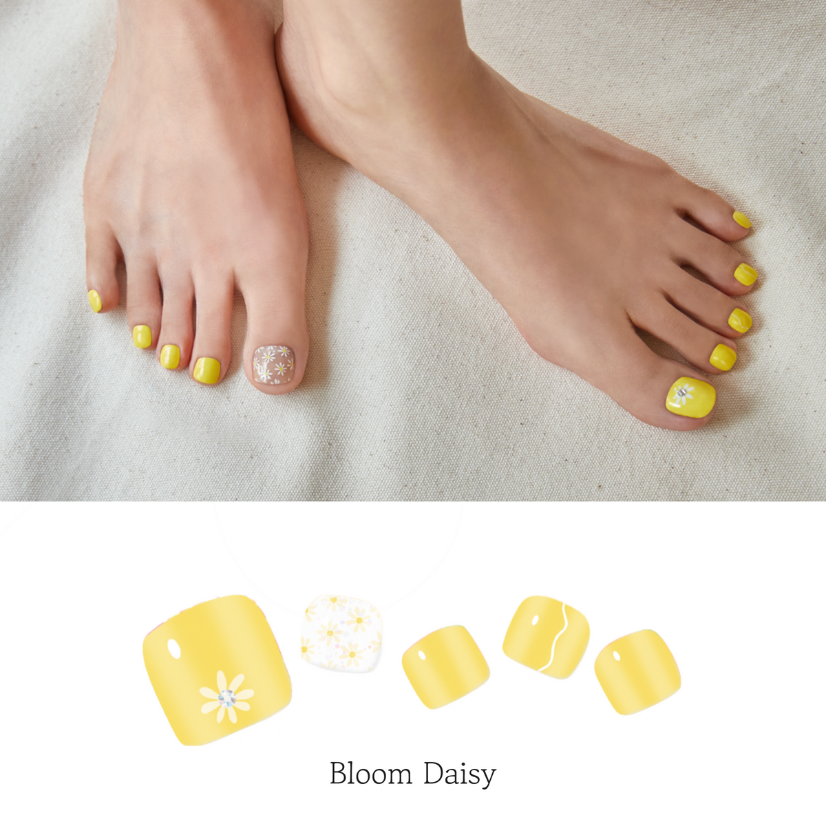Folaris Bloom Daisy Swarovski Pedi - 블룸 데이지 페디(스와로브스키 파츠)