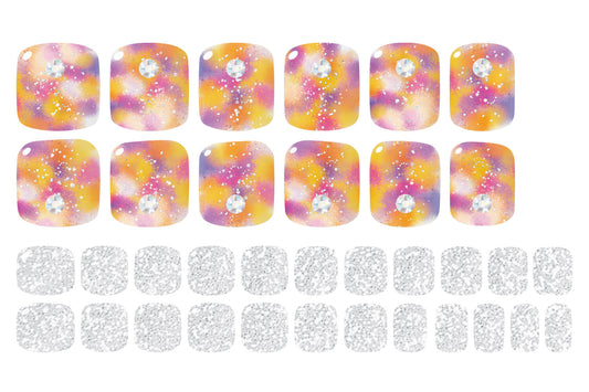 Spring Boquet Swarovski Pedi - 스프링 부케 페디(스와로브스키 파츠)