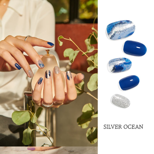 Folaris Silver Ocean Nails - 실버 오션 네일