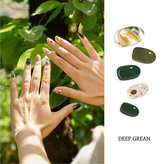 Deep Green Nails - 딥 그린 네일