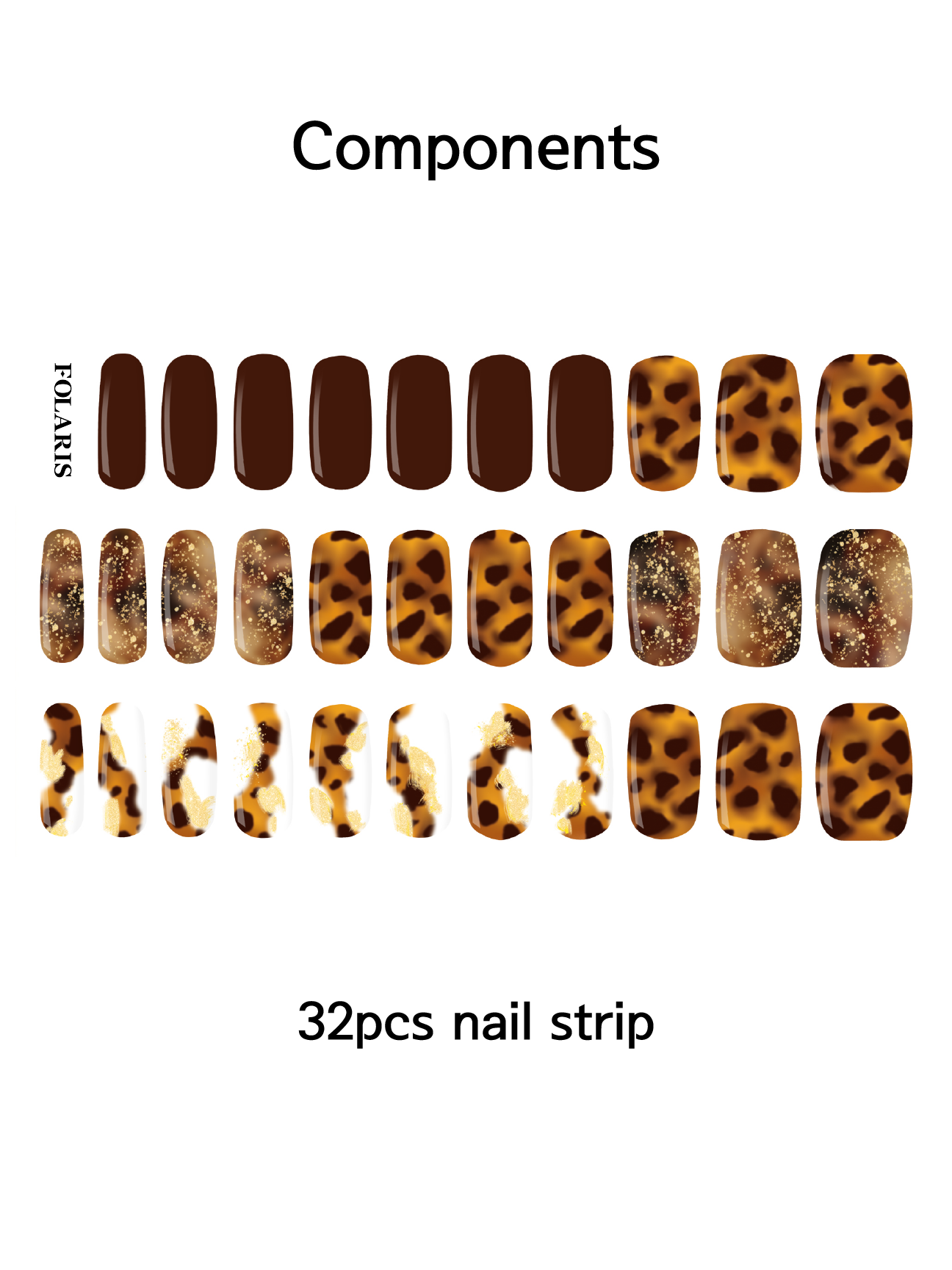 Gold leopards Nails - 골드 레오파드 네일
